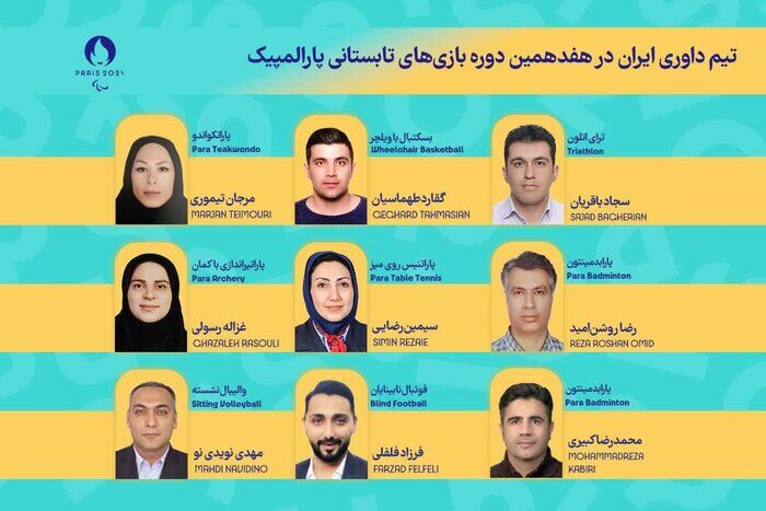 حضور ۹ داور بینالمللی ایران در پارالمپیک پاریس حضور ۹ داور بینالمللی ایران در پارالمپیک پاریس