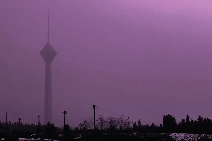 وضعیت هوای تهران بنفش شد وضعیت هوای تهران بنفش شد