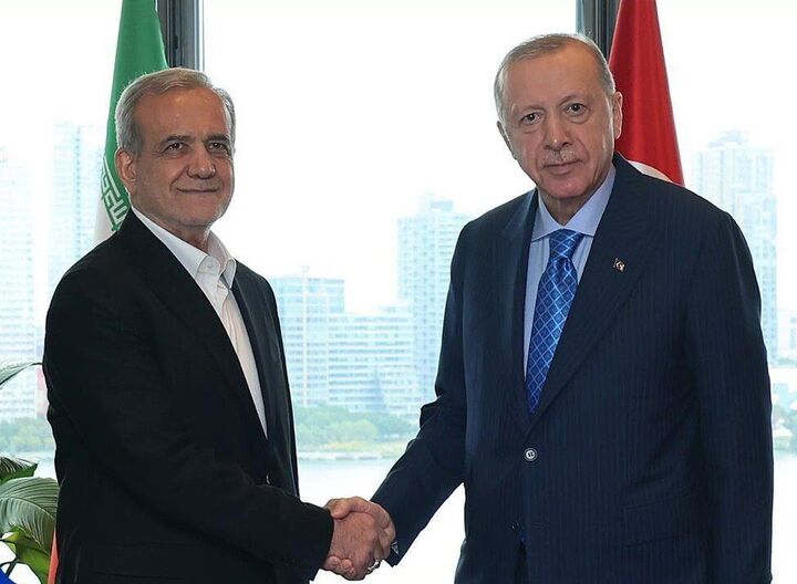 اردوغان با پزشکیان دیدار کرد اردوغان با پزشکیان دیدار کرد