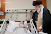 عیادت رهبر انقلاب از آیت‌الله نوری همدانی + فیلم
