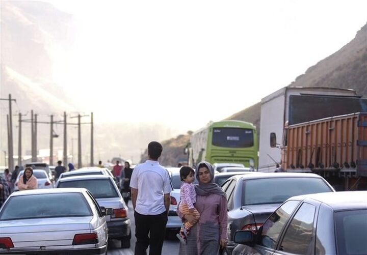 ترافیک سنگین در محور هراز