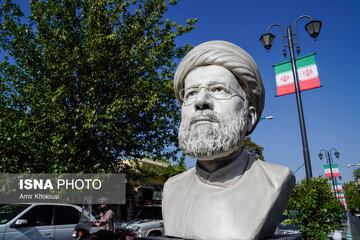 تصاویر/ رونمایی از سردیس شهید رئیسی