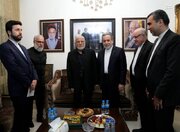 عکس/ دیدار عراقچی با خانواده سید شهید