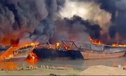 آتش سوزی در بندر جواد الائمه پارسیان