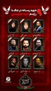 ‌۹ نفر از اهالی رسانه به شهادت رسیدند
