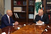 دیدار میان رئیس جمهور لبنان و تام باراک