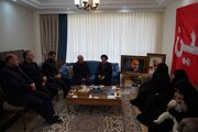 دیدار رئیس بنیاد شهید و امور ایثارگران و امام جمعه موقت تهران با خانواده سپهبد شهید سردار غلامعلی رشید