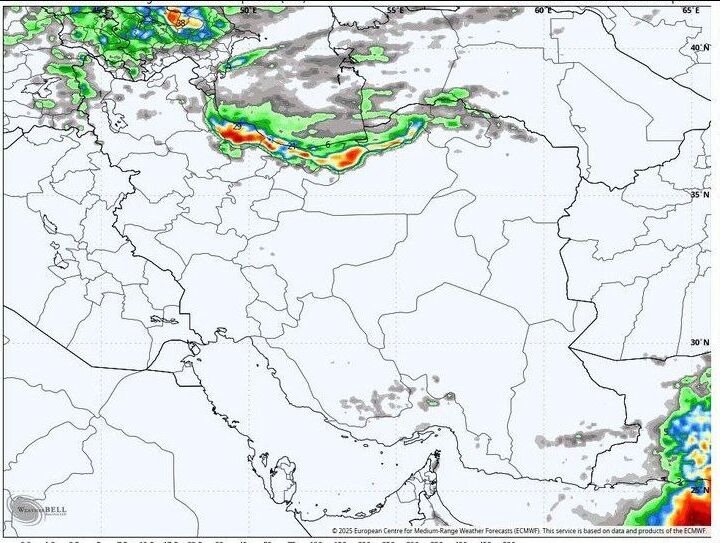 باران در شمال؛ باد و گرد و خاک در شرق