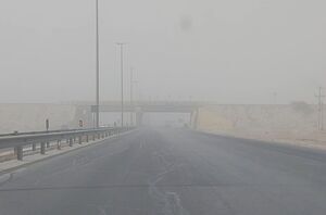 توده عظیم گرد و خاک بندرعباس را در برگرفت