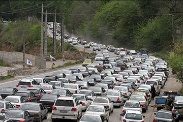 ترافیک سنگین در جاده‌های شمالی