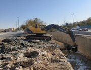 لایروبی مکانیزه مسیل سرخه‌حصار در منطقه ۱۳