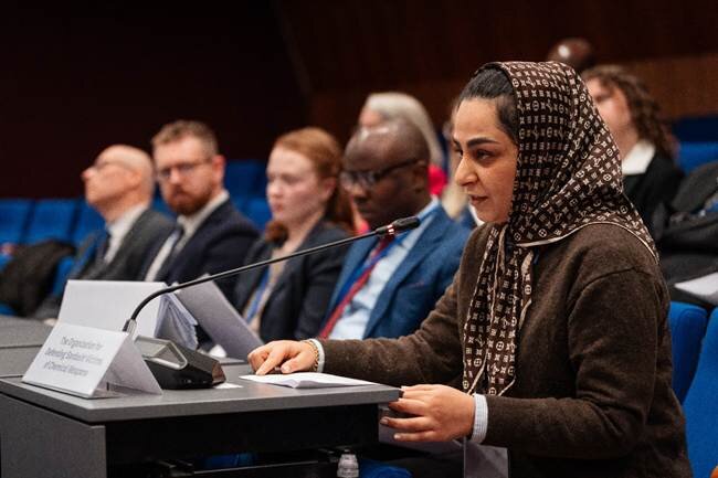 سخنرانی نماینده قربانیان سردشت در نشست CSP-30 لاهه