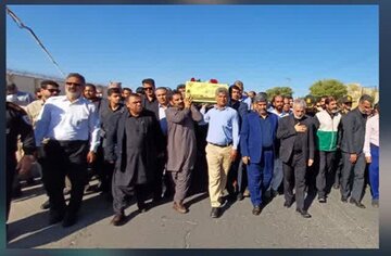 تشییع و تدفین شهید گمنام در چابهار