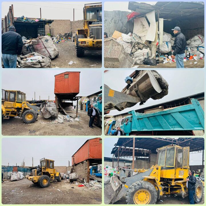 جمع‌آوری پسماند خشک از مراکز غیرمجاز در محدوده ناحیه ۳