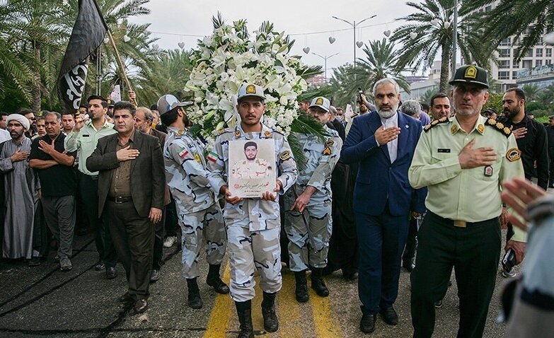 تشییع پیکر شهید امنیت امیرحسین ترکاشوند - کیش