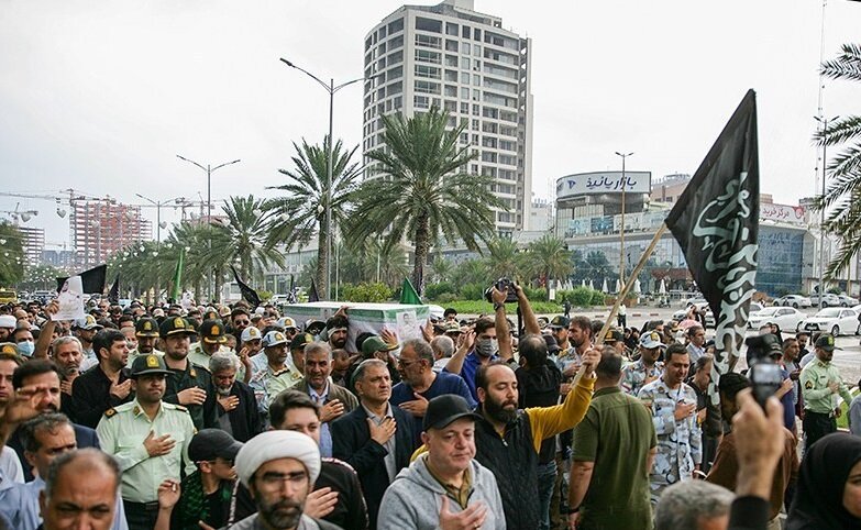 تشییع پیکر شهید امنیت امیرحسین ترکاشوند - کیش