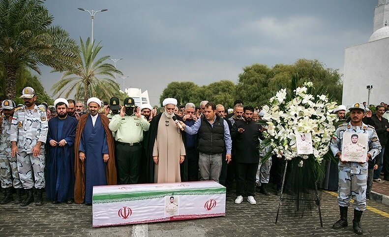 تشییع پیکر شهید امنیت امیرحسین ترکاشوند - کیش