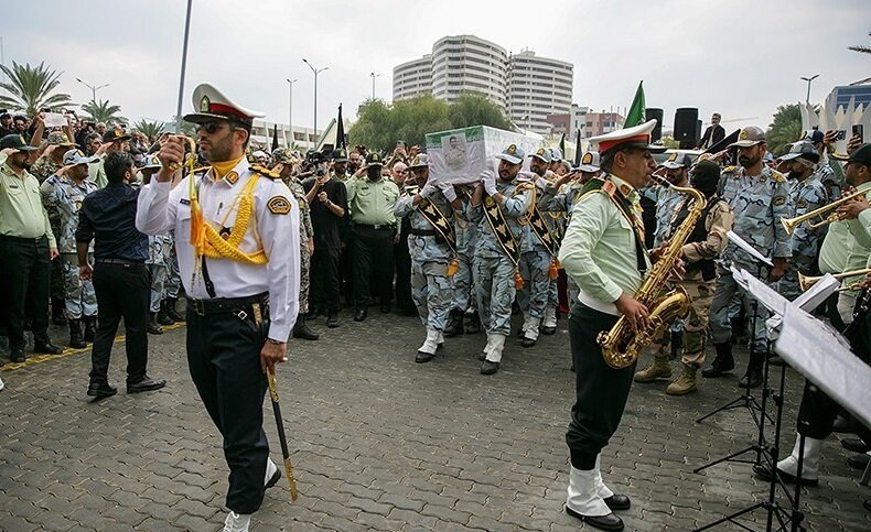 تشییع پیکر شهید امنیت امیرحسین ترکاشوند - کیش