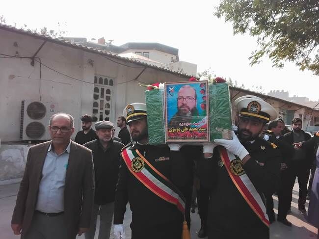 تشییع شهید مدافع امنیت سید محمدعلی موسوی در بوشهر
