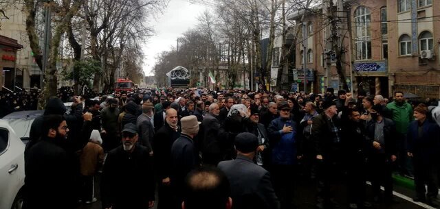 تشییع پیکر شهید مدافع امنیت و جهاد تبیین در گرگان