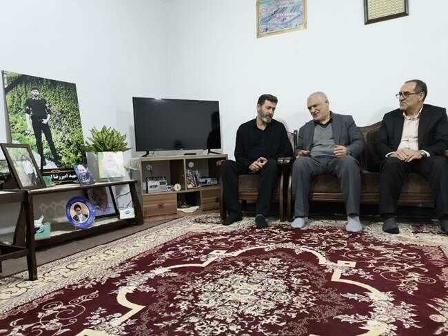 دیدار معاون توسعه مدیریت و منابع بنیاد شهید و امور ایثارگران با خانواده‌ های شهدای اغتشاشات