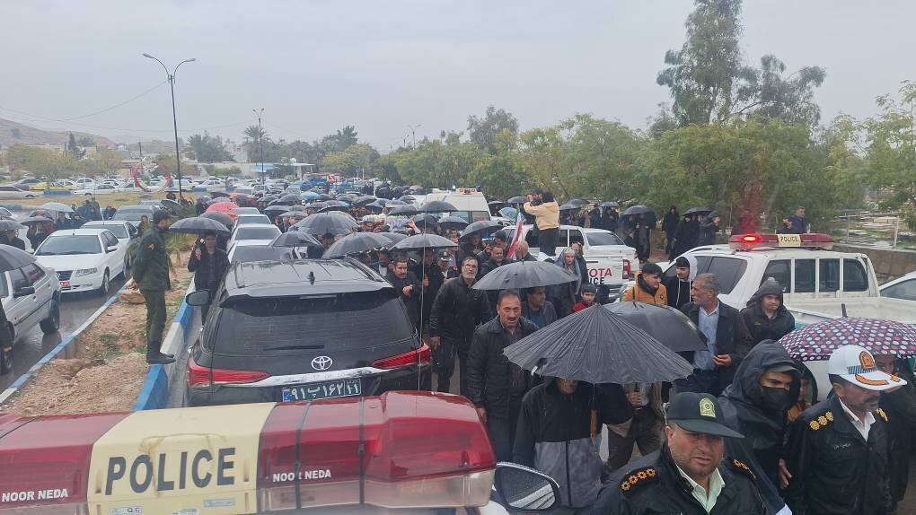 برگزاری مراسم تشییع شهید امنیت در گچساران