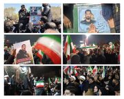 شهروندان ولایتمدار منطقه ۱۸ پیکر مطهر شهدا را تشییع کردند