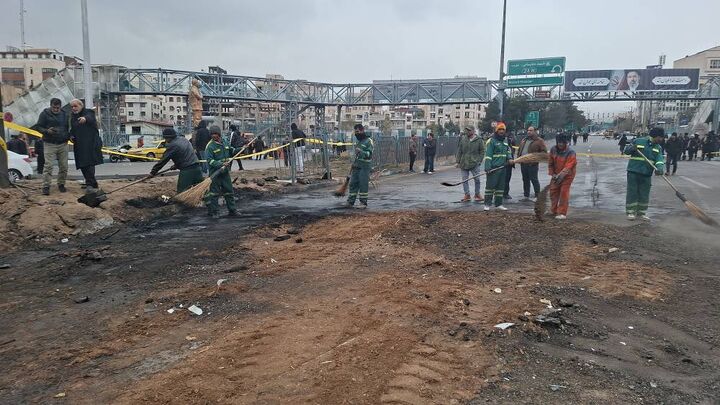 بازگشایی فوری اتوبان باقری پس از اصابت موشک