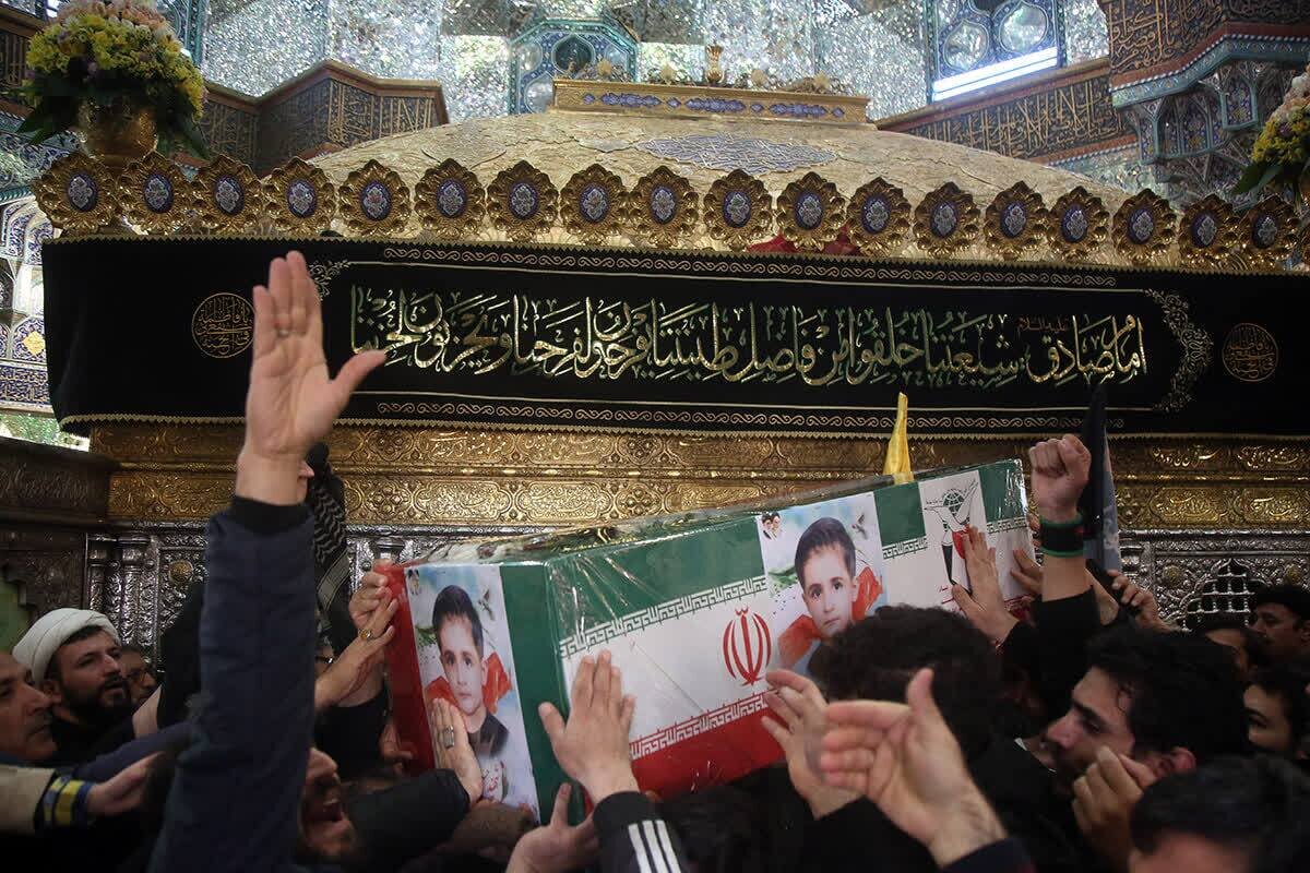 تشییع پیکر شش شهید جنگ رمضان در قم