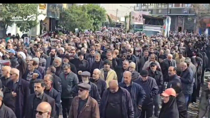 تشییع پیکر شهید «علیرضا شیرمحمدی» در نوشهر