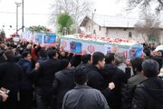 وداع باشکوه مردم با 7 شهید حمله صهیونی-آمریکایی به روستای خیزاب خمین
