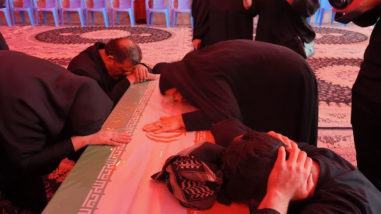 آخرین دیدار خانواده ها با پیکر پاک شهیدان والامقام شهیده مهسا طاهری، آموزگار شهیده زهرا مشهدی، شهیــد بابک رمضــــــــی