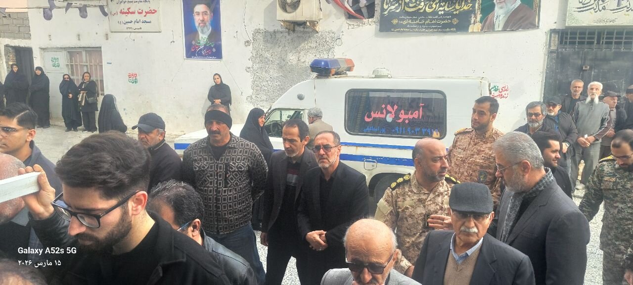 پیکر پاک مادر شهیدان والامقام رضایی در فریدونکنار مازندران تشییع شد