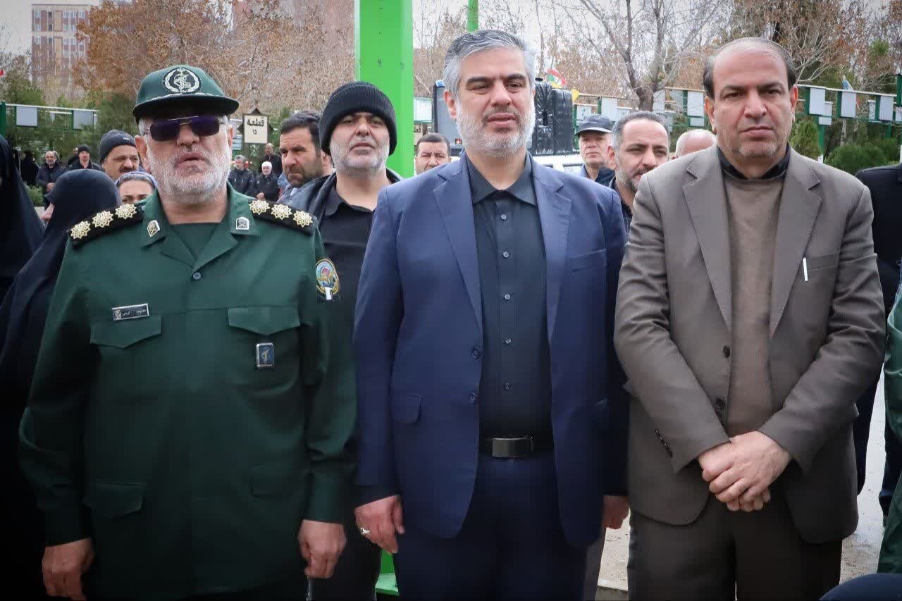 مراسم تشییع و خاکسپاری پیکر مطهر شهیدان والامقام نخبه شهیده مهسا طاهری، آموزگار شهیده زهرا مشهدی، شهیــد بابک رمضــــــــی