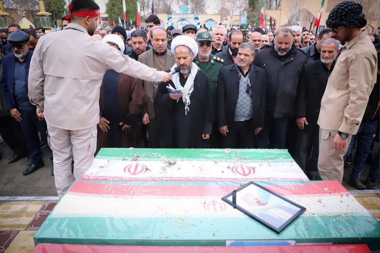 مراسم تشییع و خاکسپاری پیکر مطهر شهیدان والامقام نخبه شهیده مهسا طاهری، آموزگار شهیده زهرا مشهدی، شهیــد بابک رمضــــــــی