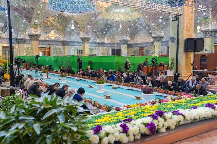 عکس/ جزءخوانی قرآن کریم در حرم سامرا