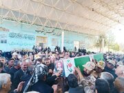 تشییع باشکوه پیکر مطهر دو شهید والامقام در ایلام با حضور پرشور مردم