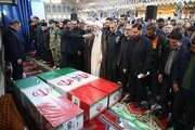 مراسم تشییع سه پیکر مطهر شهدای حملات صهیونی آمریکایی ناو دنا در مازندران