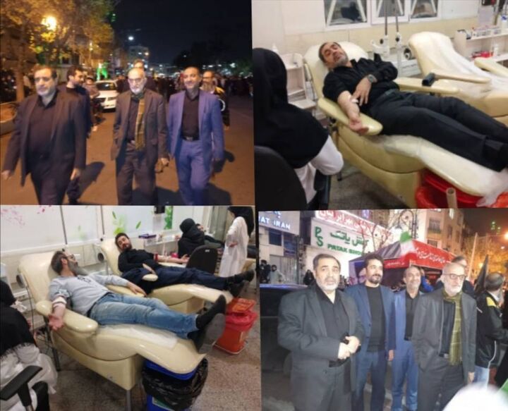 حضور مدیرعامل و کارکنان موزه ملی انقلاب اسلامی و دفاع مقدس در پایگاه انتقال خون و دیدار با مدافعان امنیت کشور