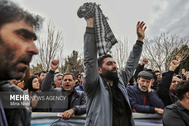 تشییع و تدفین ۱۳ بسیجی شهید محله قراملک تبریز