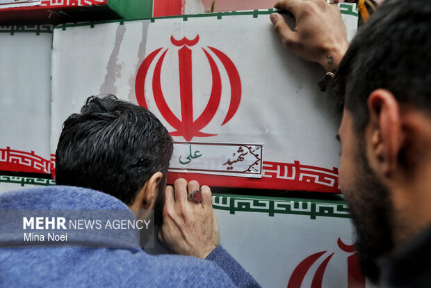 تشییع و تدفین ۱۳ بسیجی شهید محله قراملک تبریز