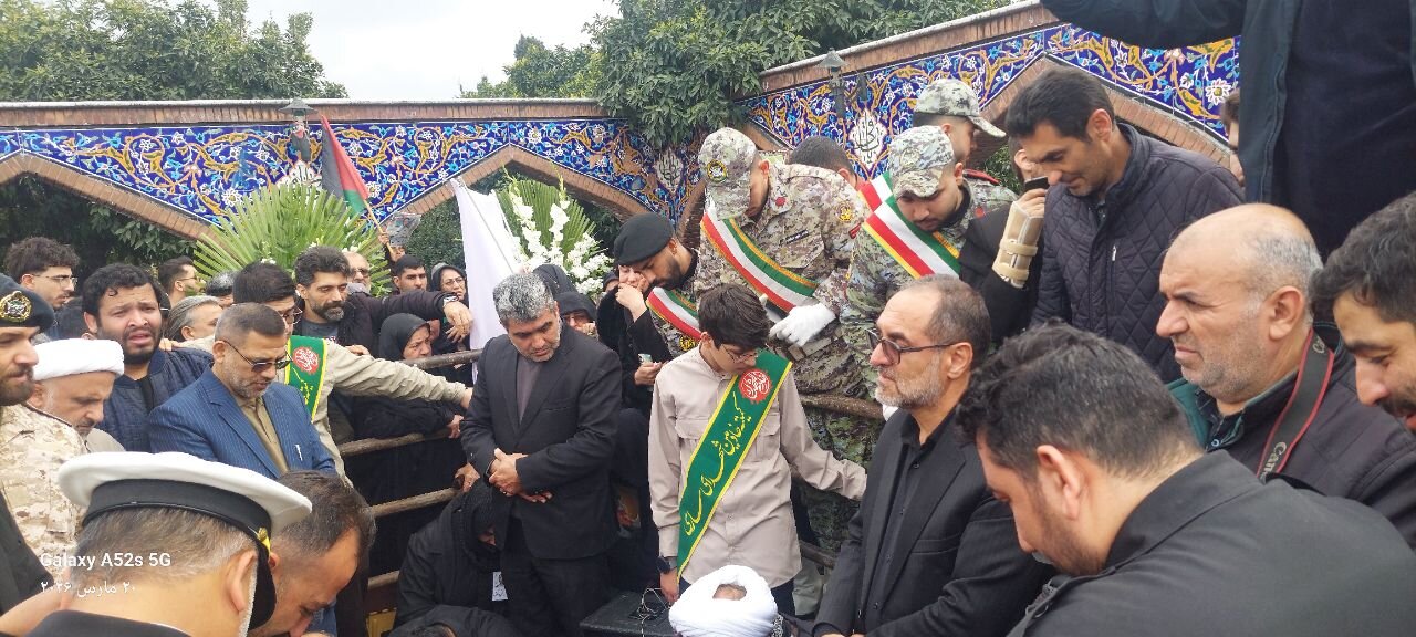 مراسم تشییع سه پیکر مطهر شهدای حملات صهیونی آمریکایی ناو دنا در مازندران