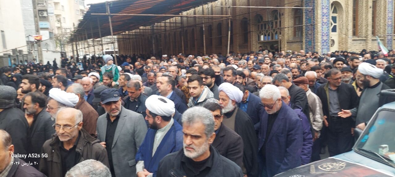 مراسم تشییع سه پیکر مطهر شهدای حملات صهیونی آمریکایی ناو دنا در مازندران