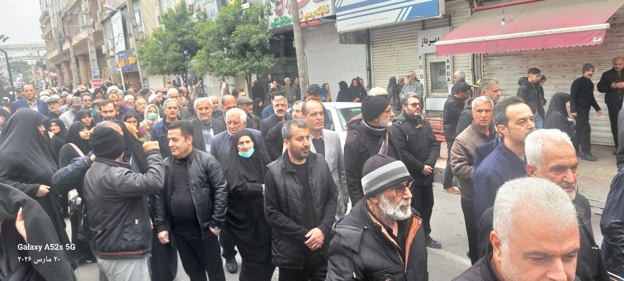مراسم تشییع سه پیکر مطهر شهدای حملات صهیونی آمریکایی ناو دنا در مازندران