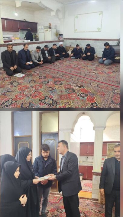 دیدار مدیر کل اشتغال و کارآفرینی بنیاد شهید و امور ایثارگران با خانواده شهدا جنگ رمضان 