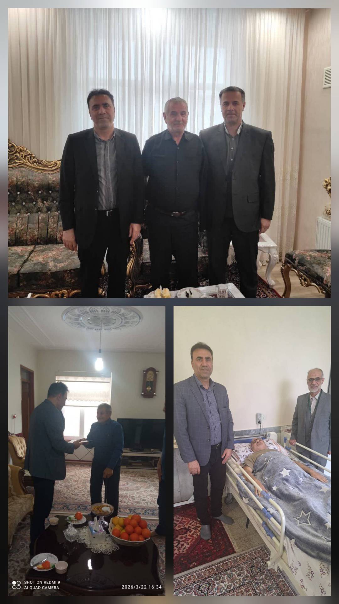 دیدار مدیرکل اشتغال و کارآفرینی بنیاد شهید با خانواده شهدا و جانبازان در استان همدان