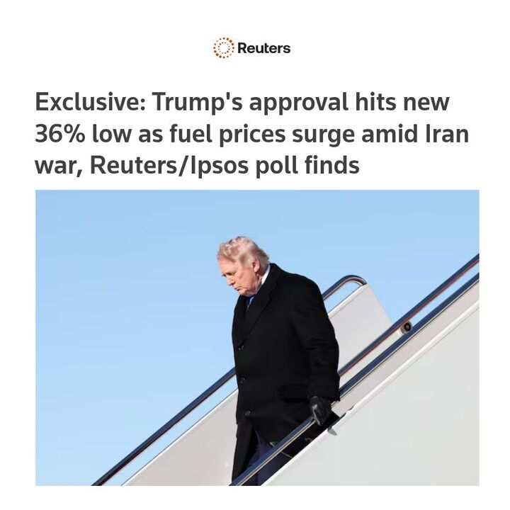رویترز: محبوبیت ترامپ با ثبت یک سقوط تاریخی به ۳۶ درصد رسیده است