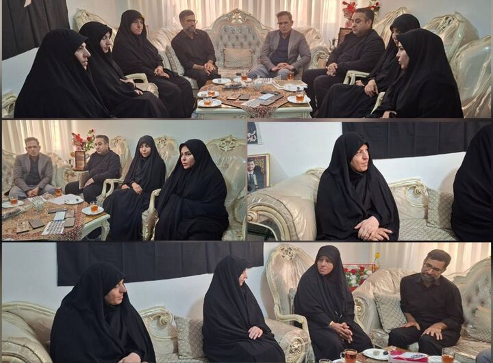 دیدار معاون تعاون و امور اجتماعی بنیاد شهید و امورایثارگران با خانواده شهید نخبه جنگ رمضان «محمدمهدی صفره»