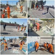 پاکسازی کامل خیابان هوانیروز پس از حمله هوایی دشمن