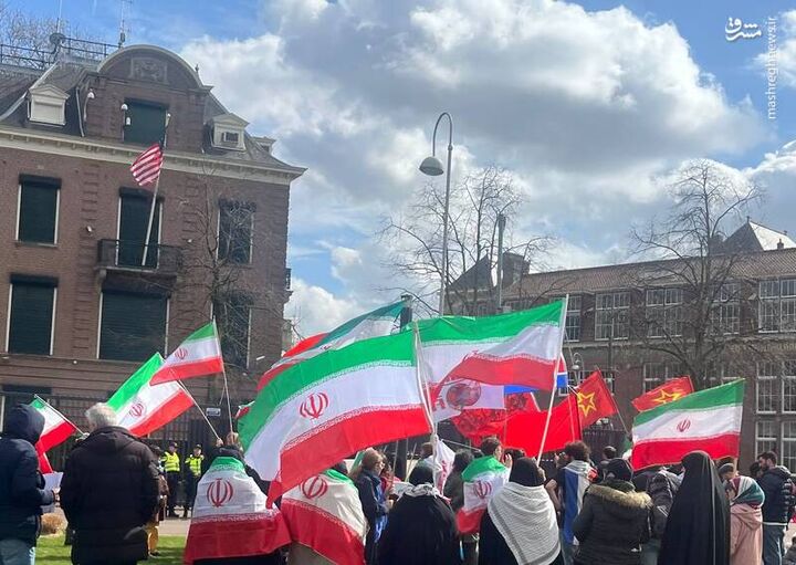 عکس/ حامیان ایران  در آمستردام